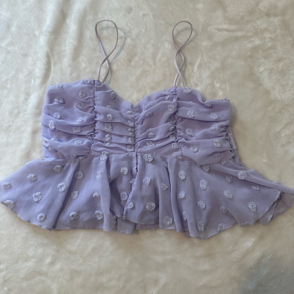 Elegant Lavender Peplum Camisole